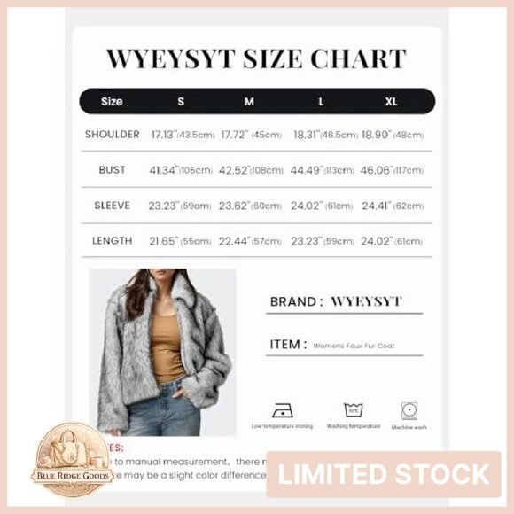 Faux Fur Jacket Lapel Fluffy Open Front Shaggy Winter Coat Elegant Chic - Picture 8 of 8